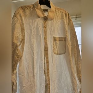 PRONTO UOMO Men's dress shirt white size 17 (34/35)